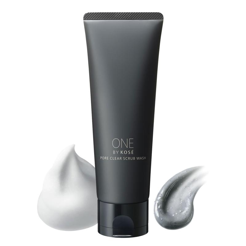 ONE BY KOSE(ワンバイコーセー) 洗顔 毛穴 ポアクリア スクラブ ウォッシュ 130g 角栓 ヒアルロン酸2種スクラブ　毛穴汚れを根本から洗浄するスクラブ洗顔フォーム