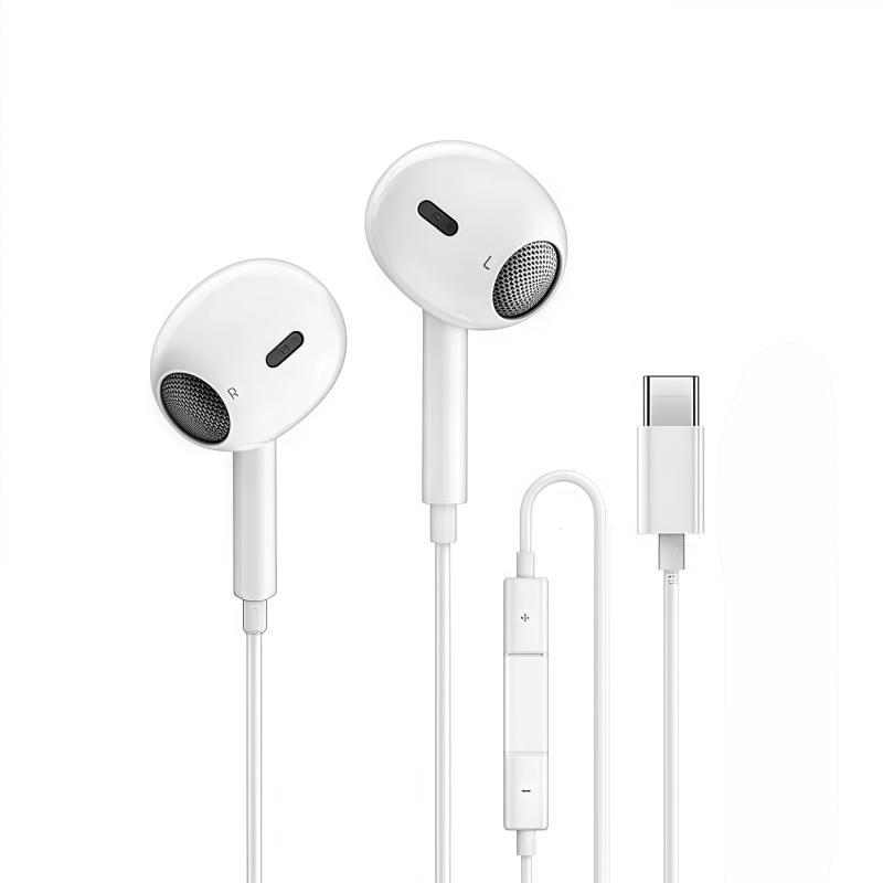 2025新版 iPhone16/17対応イヤホン タイプC イヤホン 有線iFi クリア通話 イヤホンマイク 快適な装着感..