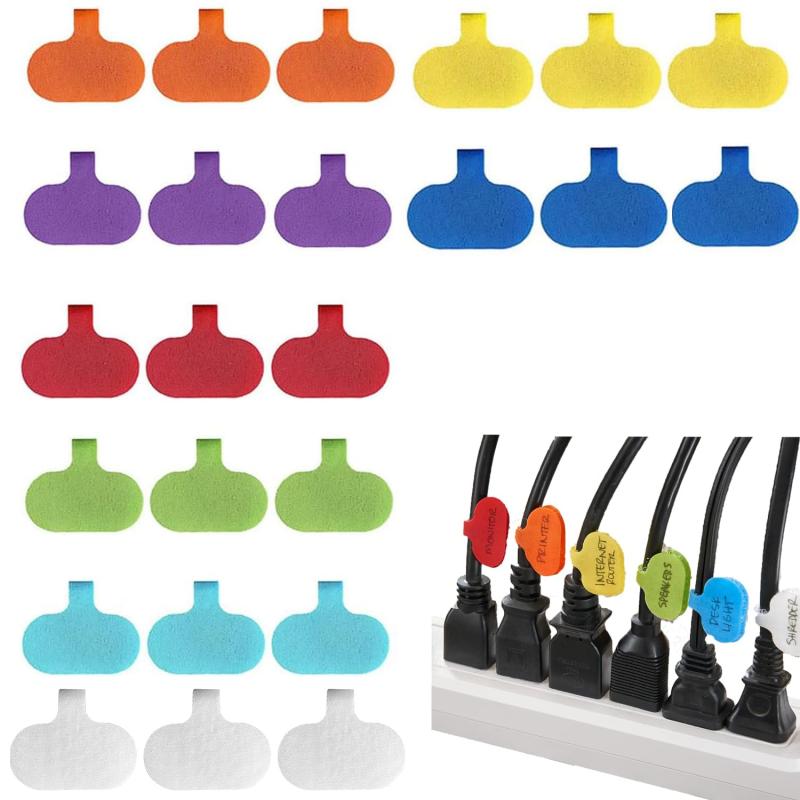 Rakuten - ケーブルタグ 24枚入りケーブルラベル マルチカラーの手書きケーブルタグ ワイヤタグ ネームラベル 結束バンド ナイロン 配線識別 繰り返し使用可能 マルチカラー (マルチカラー) マジック