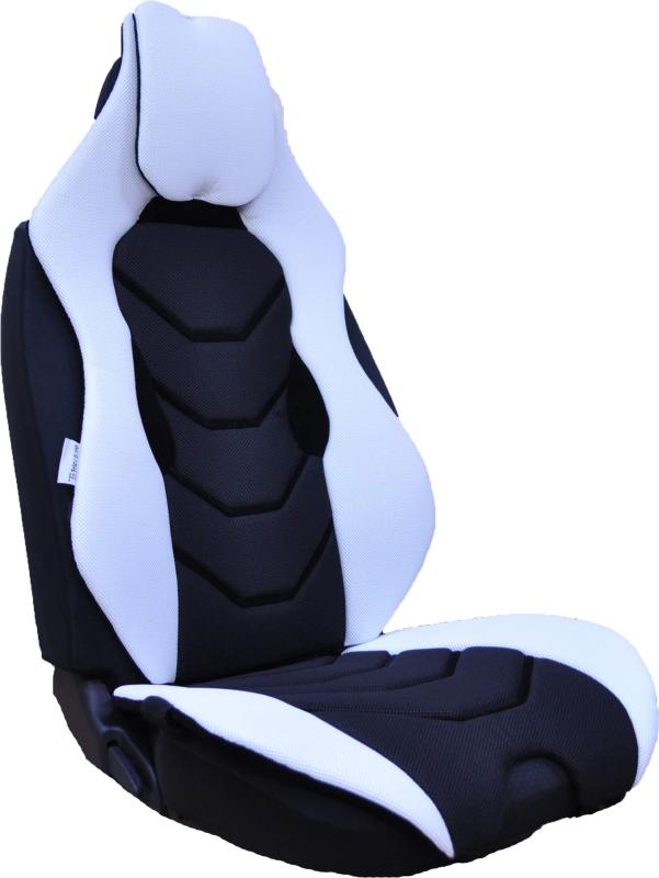 トリコローレジ ドライビングサポートクッション 汎用 メッシュ フロント 1席分 前席 運転席 助手席 圧力分散 未来シート ツートン [1adsc02 ZEPYROS] 3