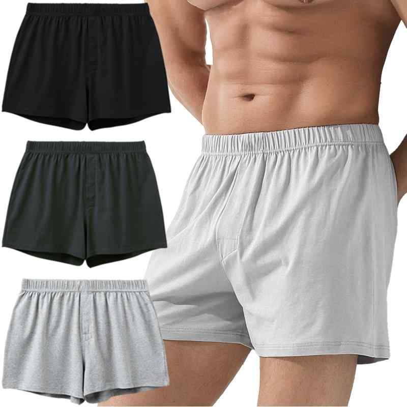 [] 竹繊維ニットトランクス メンズ下着 蒸れないパンツ 抗菌防臭加工 3枚セット 大きいサイズ M-2XL 無地 おしゃれ 肌に優しい 吸水速乾 ストレッチ 前開き