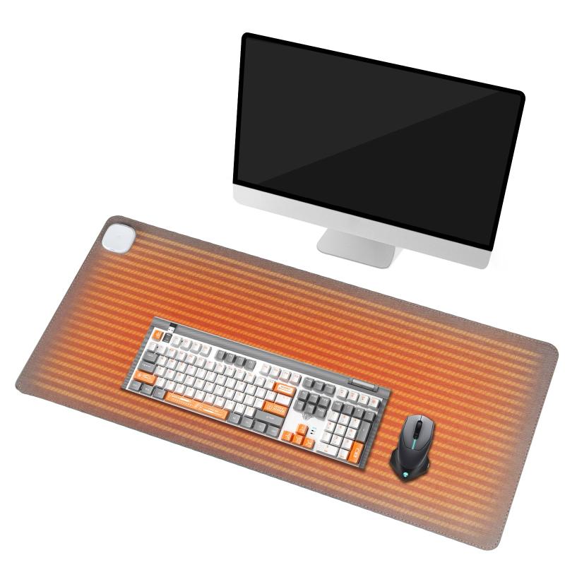 マウスパッド 加熱 デスクマット 3段階温度調節 発熱マット 大型 防水 デスクヒーター 4h自動電源オフ ..