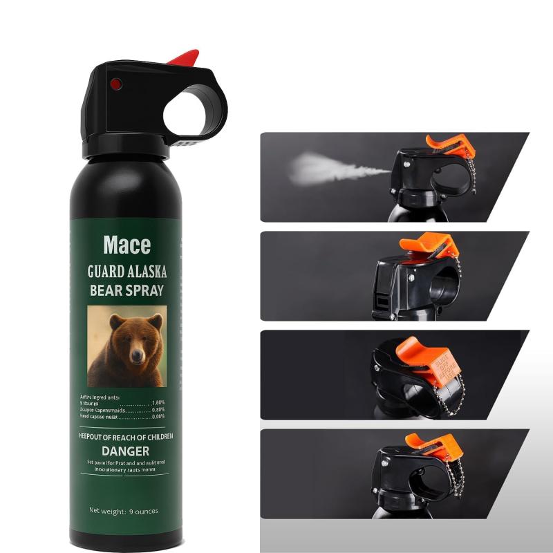クマ撃退スプレー 40フィート射程 最大強度 9.2オンス マウンテンライオン対応 アウトドア・キャンプ 2