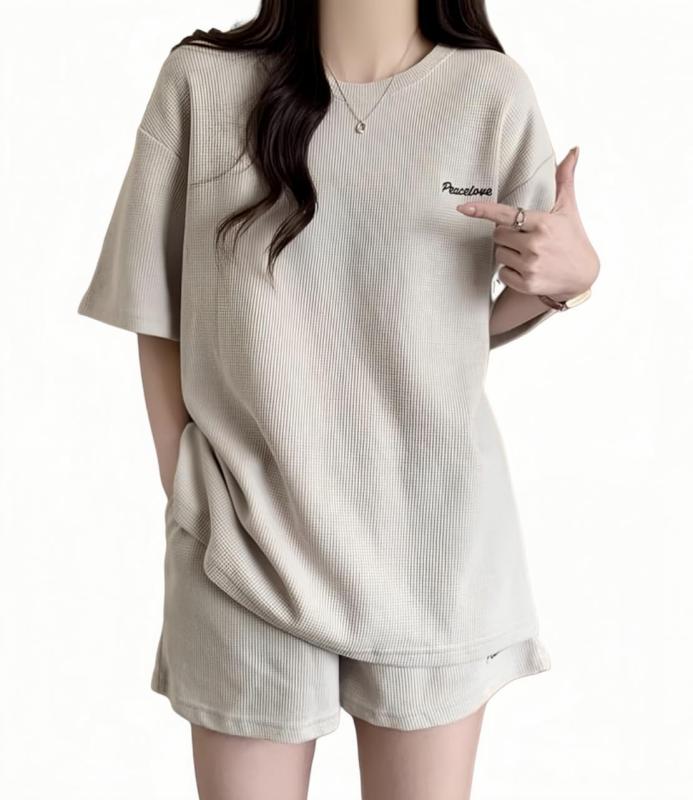 Rakuten - [] レディース ルームウェア 部屋着 半袖 カットソー ス ショートパンツ 2点 セット