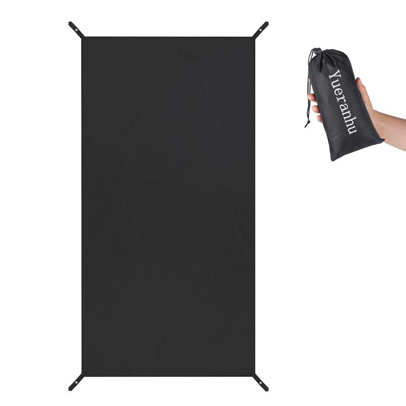 グランドシート テントシート 防水 レジャーシート 軽量 コンパクト 耐水圧PU2000mm 210D (幅70cm～145cm × 奥行210cm) アウトドア キャンプ 登山 防災 収納袋付き
