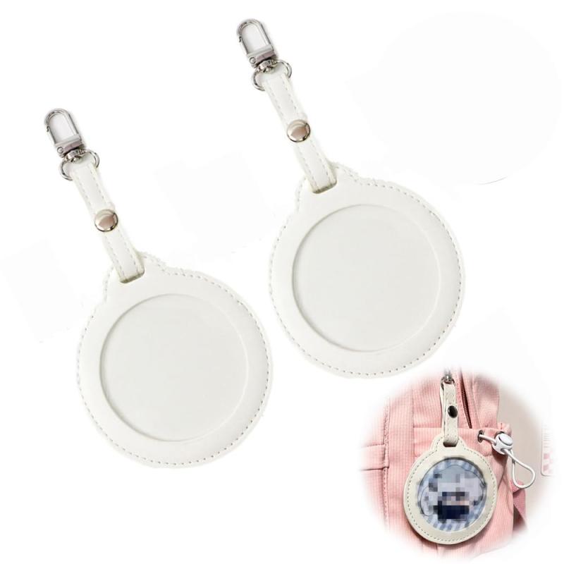 缶バッジカバー 缶バッジケース 58mmバッジに最適 2枚入り 高い透明性 傷防止 収納 バッジカバー 皮革 ..