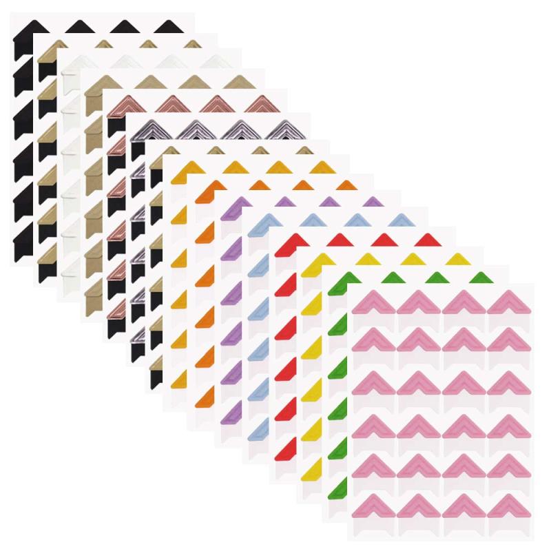 15枚DIY 写真コーナー, 自己粘着DIYフォト アルバム ステッカー DIYスクラップブック/アルバム/日記/手..