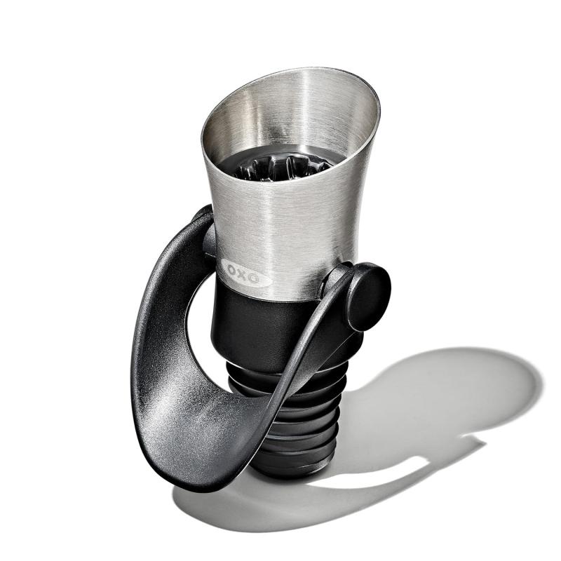 OXO オクソー ワインストッパー & ポワラー 2-in-1 液だれ防止 酸化防止 ブリージング機能 ステンレス 食洗機対応 tsunagu2017-10036793 TsuNaGu2017 パッケージ画像