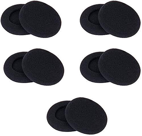 ヘッドホン交換用イヤーパッド直径50mm 10個セット直径50mm　　50mm～60mm位まで装着可能です。黒色左右5セット（10個入り）でお買い得。