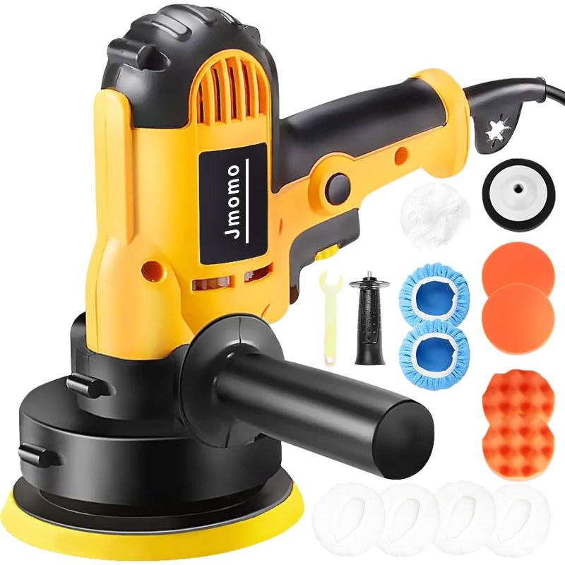 ポリッシャー 電動ポリッシャー 車 125mm 二十段変速可能 強力モーター 研磨機 サンダポリシャー 軽量 車磨き ワックス作業 塗装面用 家庭用 艶出し 傷消し 研磨パッド付き スポンジセッ