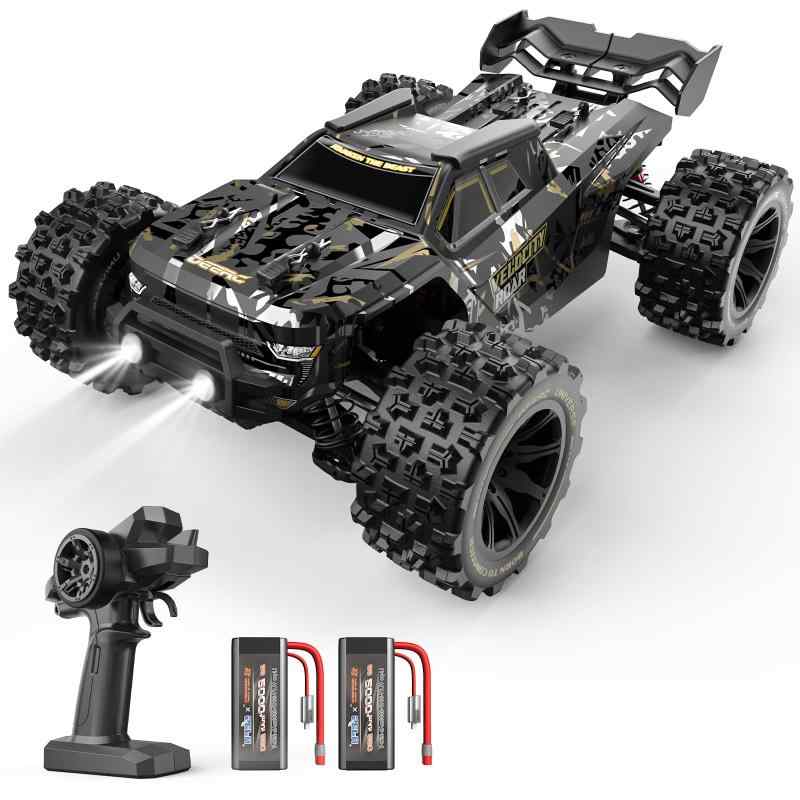 ラジコン オフロード 1:16スケール ラジコンカー 高速 40km/h ブラシレスモーター搭載 RCトラック 4WD 男の子 クリスマス プレゼント 無段階制御 フィン 金属製ギア 全地形対応 車おもちゃ