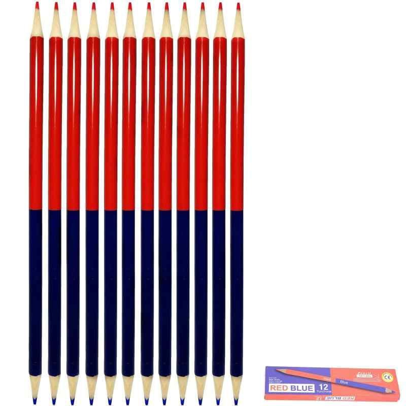 Rakuten - 赤青鉛筆小学生 12本入 5:5 赤青えんぴつ 机から落ちない シンプルデザイン 学生やエンジニアなどに適し小学生用 子供用筆記用