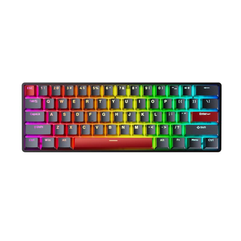 G60 ラピッドトリガー 磁気スイッチ ゲーミングキーボード TKL P キーキャップ 60%レイアウト コンパクト ANSI RGB 61キー USB 有線