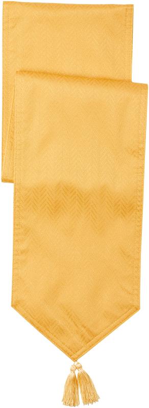 Rakuten - Cleib ヘリンボーン柄 撥水加工 テーブルランナー 約25x230cm イエロー FS006