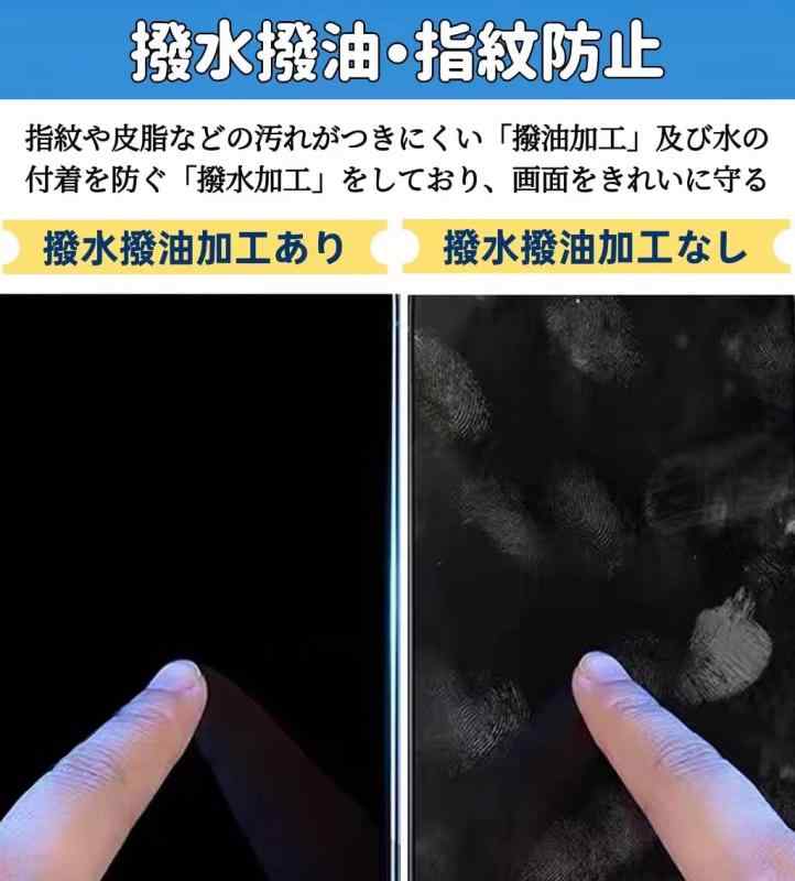 ブルーライトカットフィルム [9高硬度 強化ガラス同等の硬度] タブレット 貼りやすい全面粘着 抗菌 指紋防止 [光沢] 保護フィルム