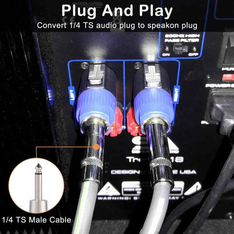 スピコン コネクタ アダプター 4極 NL4FC 6.35mm TS メス オス オーディオプラグ ノイトリック スピコン互換 4LJ 4LJX NL4MP NL4MPR NL4FC NL4FX NL2FC 音響機材 ケーブル プロフェッショナル仕様 PA DJ 接続 端子 変換 交換 部 tsunagu2017-10029322 TsuNaGu2017 サンプル画像3