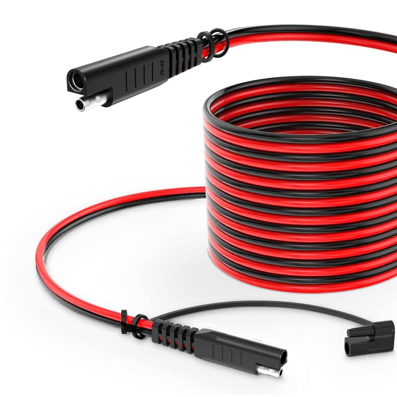 ONVIAN SAE 延長ケーブル 超長4.5M 車両ケーブル14AWG 防塵防水カバー付き SAE端子バイク 配線 延長ケーブル 車両充電ケーブル 自動車/RV/バイク充電ケーブル バッテリー充電器用4.5M SAE to SAE延長ケーブルのSAEソーラー延長ケーブルはSAE規格のコネクタは充電器使用に便利し、接続に加工が要らない分、配線の手間も省けし、差し込むだけの簡単作業です。ソーラーパネル、オートバイ用USB充電器の配線延長に非常に適しています。（注：正極と負極の正しい接続に注意してください。極性が逆の場合は、SAE逆コネクタを使用してください。）SAE端子バイク充電用このSAEソーラープラグは、SPT-2 14AWG純銅認定ワイヤを使用しており、機器に安定した電流を供給することができ、非常に太くて耐久性があります。二層PVCシース、最高の断熱効果、105°Cの耐熱性。 定格電圧：300V。SAE延長ケーブル長さ：ケーブル両方の端子含めて、端から端までで約4.5m。幅広いアプリケーションSAE電源延長ケーブルは、SAEコネクタを備えたほとんどのバッテリーと充電器を延長および保守するために使用されます。さまざまなバッテリー、ソーラーパネル、オートバイ、芝刈り機、ATV、RV、ボート、トラクター、およびSAEプラグを必要とするその他の機器で広く使用されています。防塵・防水キャップ防塵・防水キャップ付きのSAEコネクタは、接続の向きも間違えないし便利に使用できている。雨滴やほこりを防ぎ、使用しないときはsaeコネクタ内部を清潔で乾燥した状態に保ちます。使用しないときはキャップをつけてリヤシートの下にしまっておきます。パッケージリスト 1 *4.5M SAE to SAE延長ケーブルが含まれています。このSAEソーラー延長ケーブルについてな点がございましたら、。