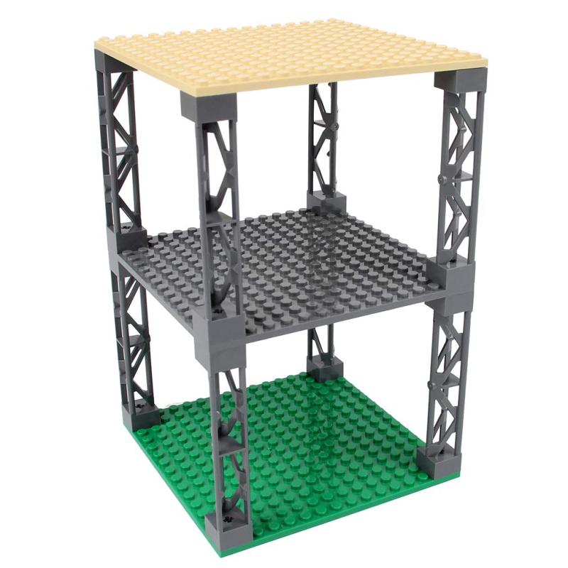 基礎板 ブロック プレート クラシック 互換性 16×16ポッチ 両面 柱付き 板3枚 柱8本 セットブロック遊びには基礎部分があると遊びの幅が広がります、創造力を膨らませて楽しめます。ブロックをしっかり支えて、楽しいブロック遊びができます、家やお城または街などいろいろ作れます。この基礎板はブロックとしっかり繋げて、いつでも便利に作品をあっちこっちに移動することができます。ABS素材で作られ、安全性と耐久性があり、洗浄しやすいです。両面板です、裏面にもブロックつけられます。商品内容：16×16ポッチ基礎板グリーン×1枚、ダークグレー×1枚、ベージュ×1枚、柱×8本　 　　　　　レゴ純正品ではございませんが、レゴのクラシック基礎板と互換性があります。 　　対象年齢：6歳以上