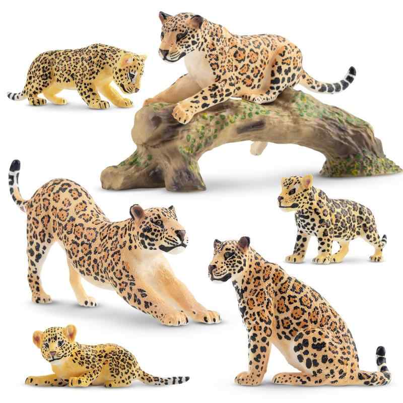 TOYMANY 7PCSヒョウフィギュア 動物フィギュア ヒョウモデル 親子 リアルな動物模型 人気動物 おもちゃ 玩具 誕生日プレゼント クリスマス 新年 飾り物 コレクション 6歳以上ヒョウフィギュアの家族集会：TOYMANYのヒョウ家族プレイセットは3匹のヒョウ、遊び心あふれる3匹の子ヒョウ、そして頑丈な木の幹が含まれています。お子様は、これらと家族の集いを開くのが大好きです。リアルな模倣のディテール：丁寧に手塗りされたサファリ動物のフィギュアセットで、これまでにない野生を体験してください。リアルなディテールの高い外見を特徴とし、各動物は独自のテクスチャーと豊かに塗装されたディテールを誇り、それらを生き生きとさせます。探求心旺盛で遊びを通して学びたいお子様に最適で、これらのフィギュアはしっかりと立ち、好奇心と物語性を刺激します。冒険の贈り物 ： 本棚、机、または部屋を飾るのに最適な、多種多様なヒョウのフィギュアコレクションを持って、想像力の旅に出発しましょう。TOYMANYの動物フィギュアプレイセットは、任意の機会を動物をテーマにしたお祝いに変える素晴らしい誕生日の贈り物や賞です。記憶に残る誕生日ケーキのためのケーキトッパーとして使用し、動物王国に情緒を寄せるすべてのお子様を喜ばせましょう。教育的な遊び時間：TOYMANYの動物フィギュアセットは楽しいだけでなく、学習のツールでもあります。教育、創造的な遊び、パーティーのお土産などに最適で、これらのフィギュアはお子様の集中力、洞察力、そして創造力を高めるのに役立ちます。親は遊び時間に動物やその家族生活についての話を取り入れることで、お子様との絆を強め、教育的で心温まる瞬間を作ることができます。丈夫な素材： 高品質の耐久性PVCプラスチックで作られたTOYMANYの動物フィギュアは、お子様のために設計されています。TOYMANYは、品質に対するコミットメントを持っています。