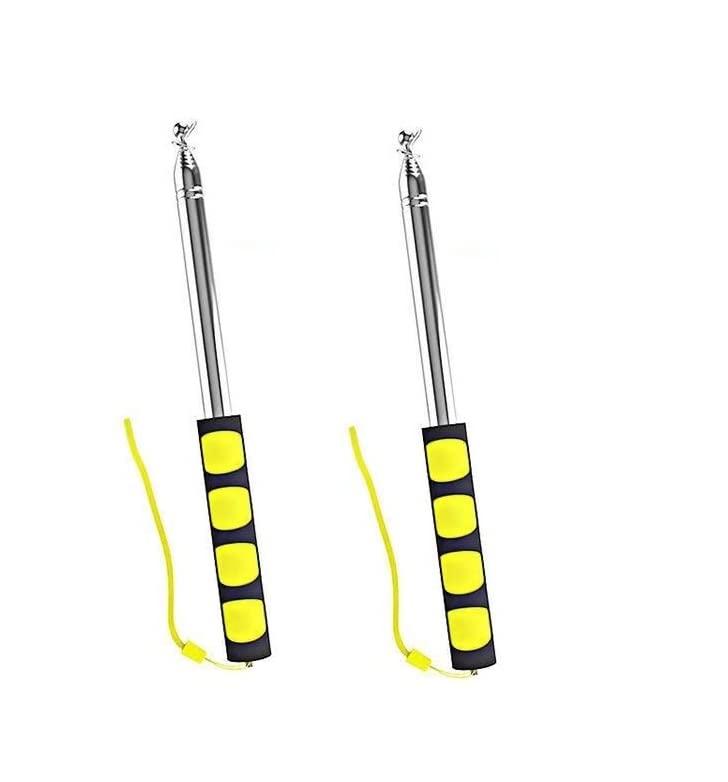 2pcs 伸縮旗ポール 屋外フラッグポール ステンレス鋼 教師の教育ポインター ツアーガイド バナー用 2個入傷がつきにくいラウンドヘッドデザイン。旗やバナーを簡単に吊るすための旗を保持するための2つのアルミニウムプルタブ。柔軟性を高めるマルチステージストレッチ スポンジハンドル、吸汗性と滑り止め、ハンドルの感触がとても良いです。底が開いたデザインで、落下を防ぐための吊り下げロープがあります。 持ち運びが容易。本体はステンレス製で耐久性に優れています。 水に落ちても怖くないステンレス素材。