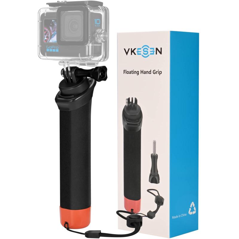 Vkesenフローティングハンドグリップ 防水モノポッド ハンド ダイビング撮影用， Hero 11/10/9/8/7/MAX/DJI Osmo Actionアクションカメラに対応
