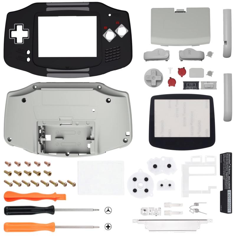 ゲームボーイアドバンス GBA IPS対応 アップグレード 交換用 シェル フルハウジング カバー ボタンセット 標準LCD 両方対応 外装ケース 修理パーツ カスタム 改造 レトロゲーム本体 液晶パネル別売 高品質ABS樹脂製 本体外殻 筐体 リフレッシュ 補修 ゲーマー向け