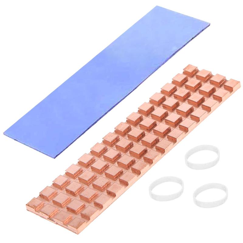 銅製 M.2 D ヒートシンク 1.5mm 薄型 熱暴走対策 2280 M2 D PS5 ノートPC 用 ヒートシンク サーマルパッド付き 67*18*1.5mm
