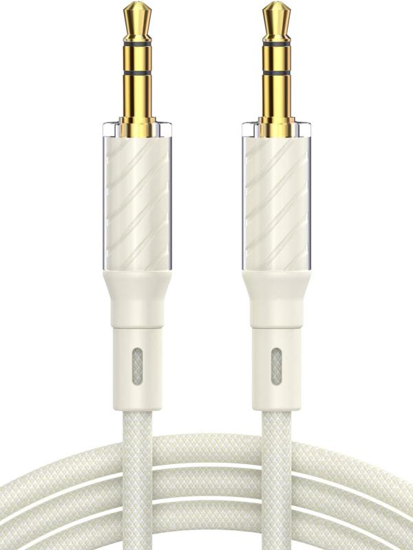 3.5mm オーディオケーブル auxケーブル ヘッドホンケーブル オス-オス ステレオミニプラグ ハイレゾ音質 ナイロン編み 高耐久性 ヘッドホン/スピーカー/音響/車/iPhone/iPad/iPod/PCなどに対
