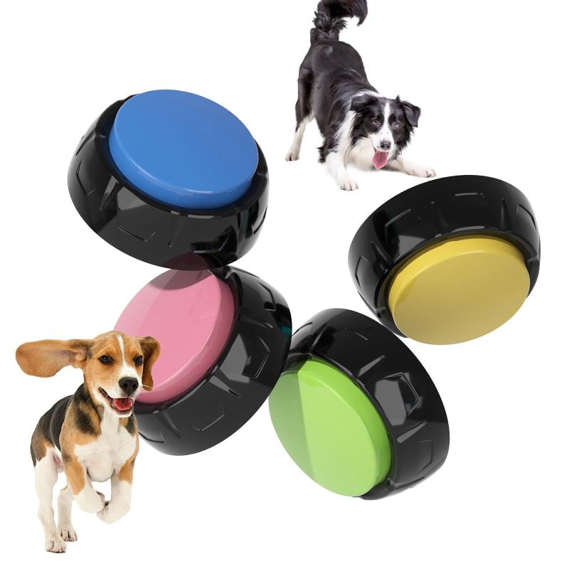 記録可能なペットボタン、コミュニケーション用犬用ボタン、ペットトレーニングブザー、30秒録画&再生、友達、家族への面白いギフト
