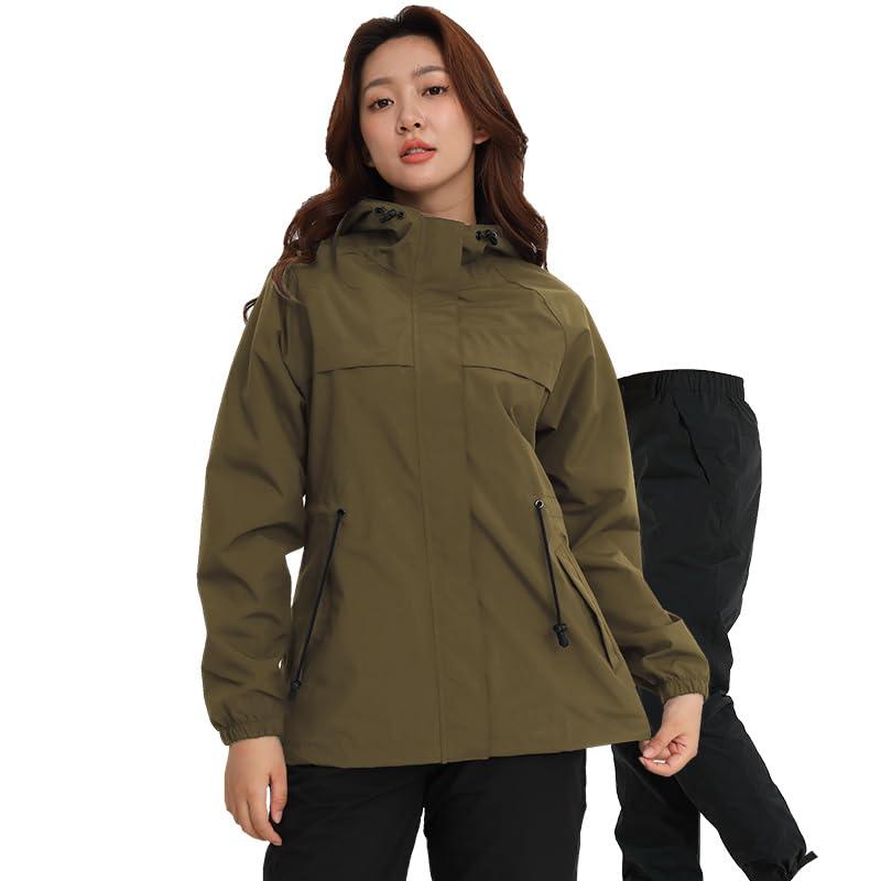[アオキ アウトドア] レインスーツ レディース 上下セット 防水 防風 ゴルフ 登山 通勤用 梅雨対策