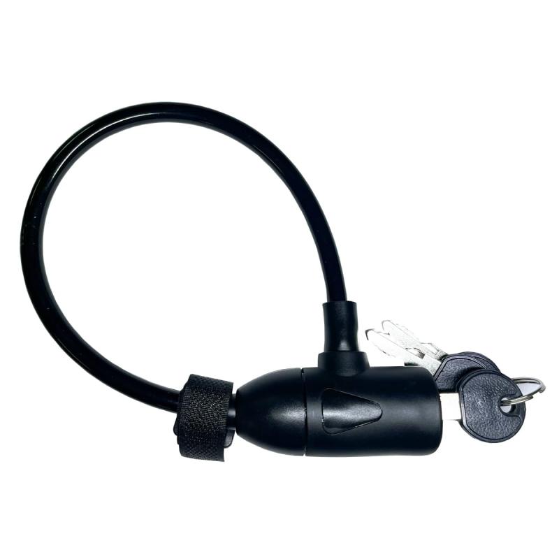 GORIN 自転車 鍵 ロック バッテリーロック 30S φ8mm/面ファスナー付 ブラック/ブルー G-230W