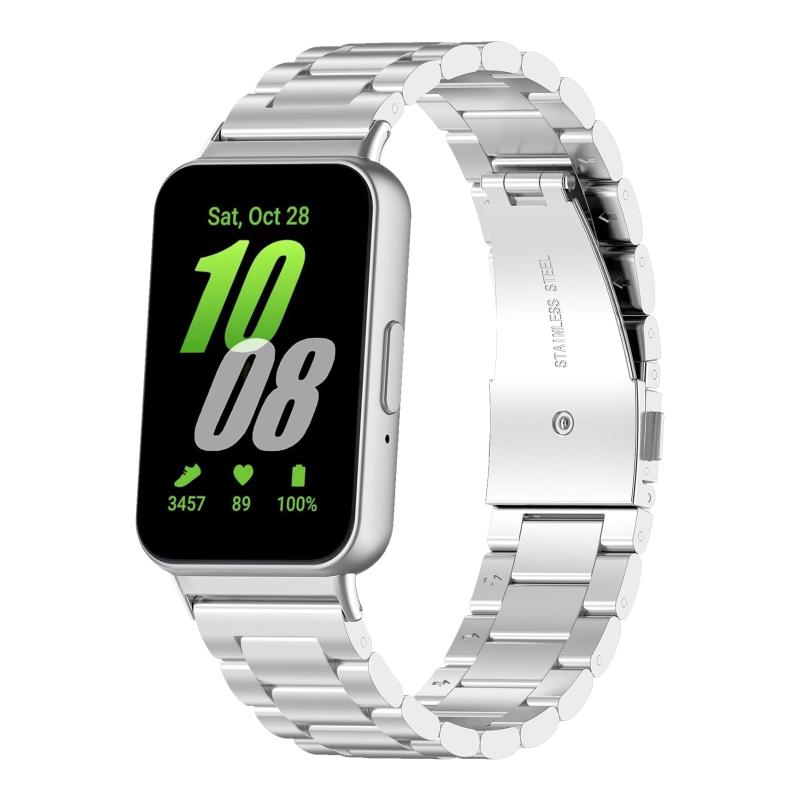 [] 金属ベルト Samsung Galaxy Fit 3 対応 ステンレスバンド スマートウォッチバンド 防錆 交換ベルト