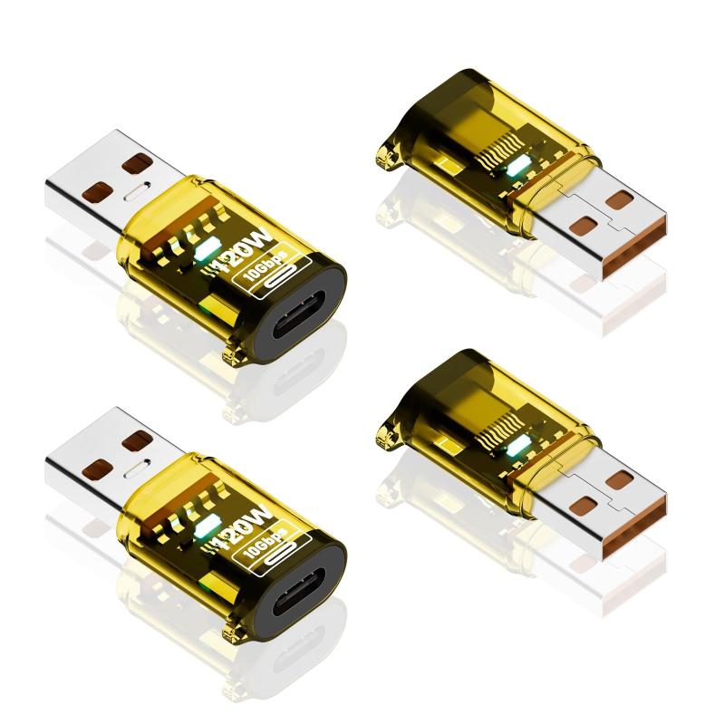 USB C to A 変換アダプタ 4個セット USB Type-C USB-A USB3.0 USB3.1 高速データ転...