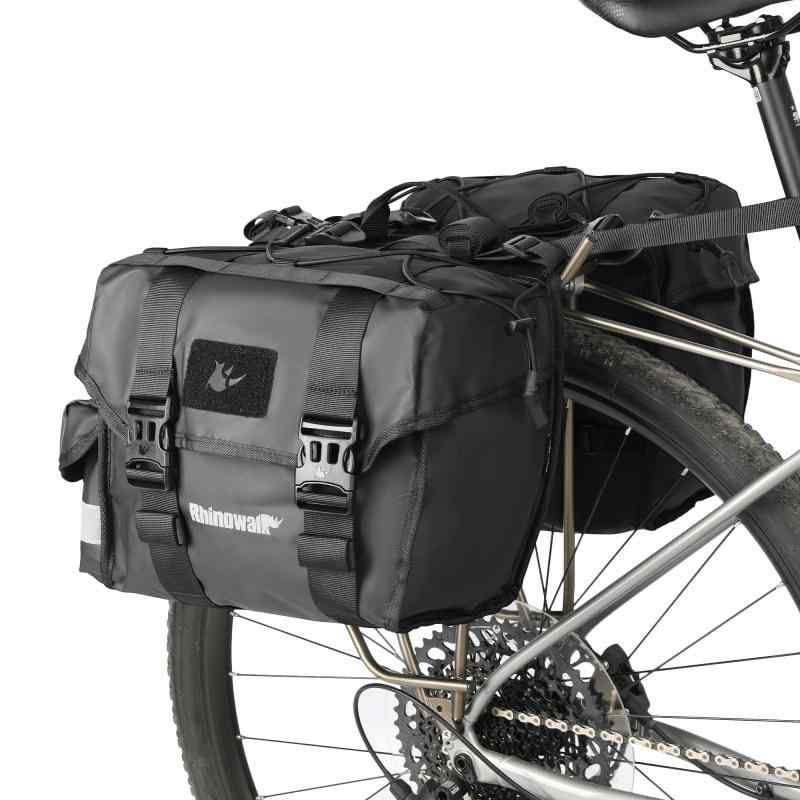 自転車パニエバッグ ダブルパニエバッグ サドルバッグ リアラック自転車用 キャリーハンドル付き プロフェッショナルサイクリングアクセサリー