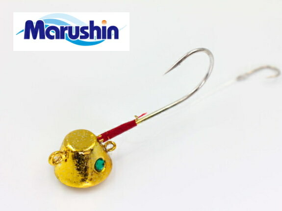 マルシン漁具 TRD一つテンヤ ゴールドメッキ×シルバーラメ 2号 / 鯛ラバ タイラバ 【メール便発送】