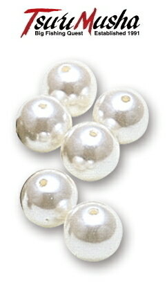 釣武者 誘いパール 6φ 50コ入 白 / 底物 石鯛 仕掛 【メール便発送】