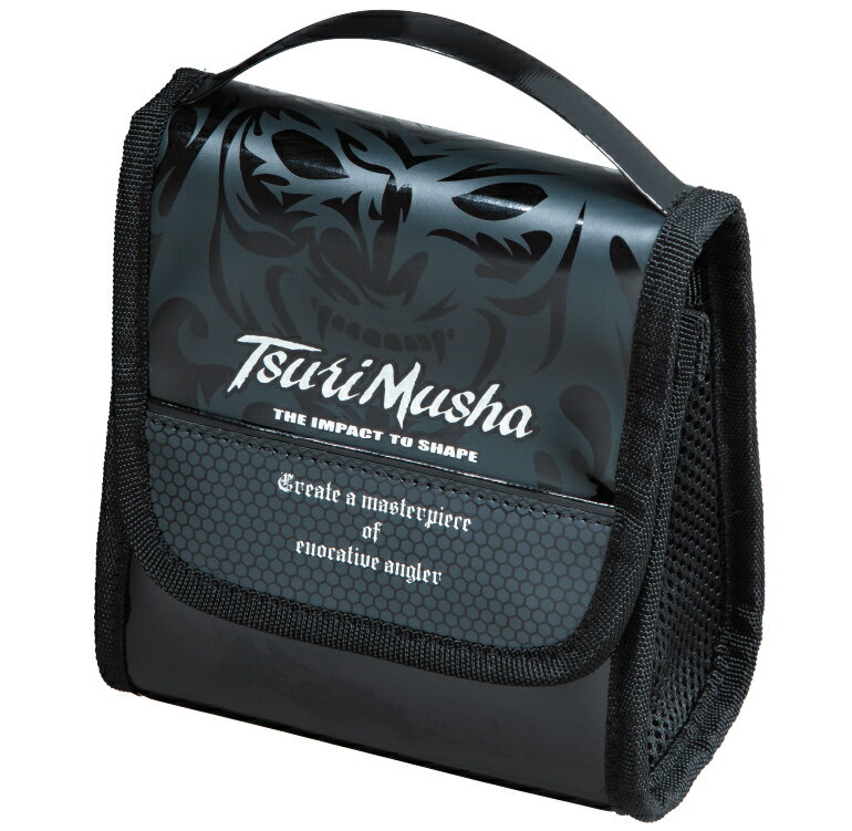 釣武者 Mushaリールポーチ ブラック 釣具
