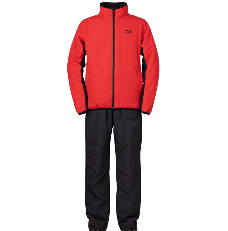 ダイワ ウォームアップスーツ DI-5522 レッド Mサイズ / 防寒ウェア daiwa 釣具 (SP) 【期間限定セール】