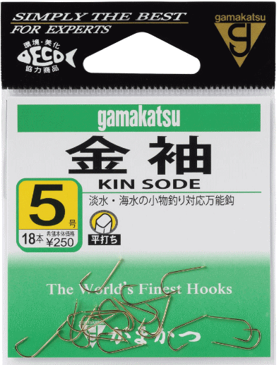 がまかつ 金袖 6号 / 釣りばり ハリ 鈎 針 釣具 【メール便発送】