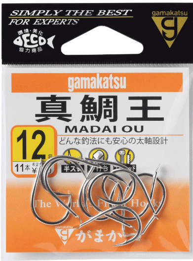 がまかつ 真鯛王 12号 銀 / 釣り針 ハリ 釣具 【メール便発送】