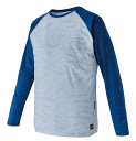 がまかつ NO FLY ZONE(R) ラグランスリーブTシャツ GM-3730 ネイビー×ライトグレー 3Lサイズ / ウェア gamakatsu 【期間限定...
