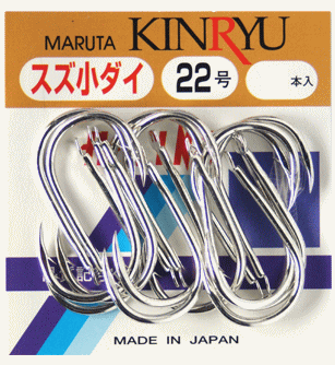 金龍鉤 小ダイ Lパック 錫 18号 (21本入) / 真鯛鈎 釣り針 (O01) 【メール便発送】 【セール対象商品】