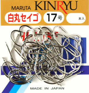 金龍鉤 丸セイゴ Lパック 白 13号 (54本入) / 釣り針 【釣具】 【メール便発送】