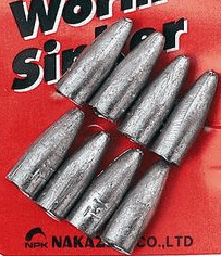 ナカジマ ワームシンカー #1/8 (3.5g) 8個入 / オモリ 釣具 【メール便発送】