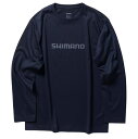 シマノ ドライロゴTシャツ ロングスリーブ SH-022W ピュアネイビー 2XL(3L)サイズ 【shimano】 【釣具】 (SP)