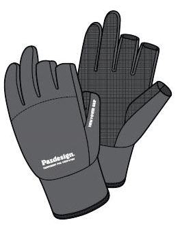 パズデザイン カイロポケットTN3フィンガーレスグローブ ZGV-007 グレー XL(LL)サイズ / 防寒ウェア 手..