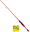 トラウト バス ソルト 万能ルアーロッド 新人王 ルーキーズ ベーシックギア スピニング #レッド / 釣具(4)