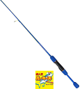 トラウト バス ソルト 万能ルアーロッド 新人王 ルーキーズ ベーシックギア スピニング #ブルー / 釣具