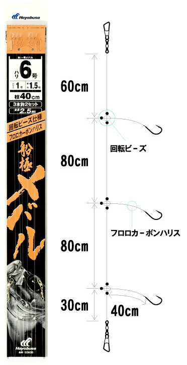 ϥ֥ ˥Х žӡ SD606 40cm 3ܳ 2å #7 ϥꥹ1 1.5 / ųݤ Ĥ