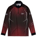 ダイワ ロングスリーブハーフジップシャツ DE-7525 レッド XLサイズ / (SP) daiwa 釣具 【GWセール】